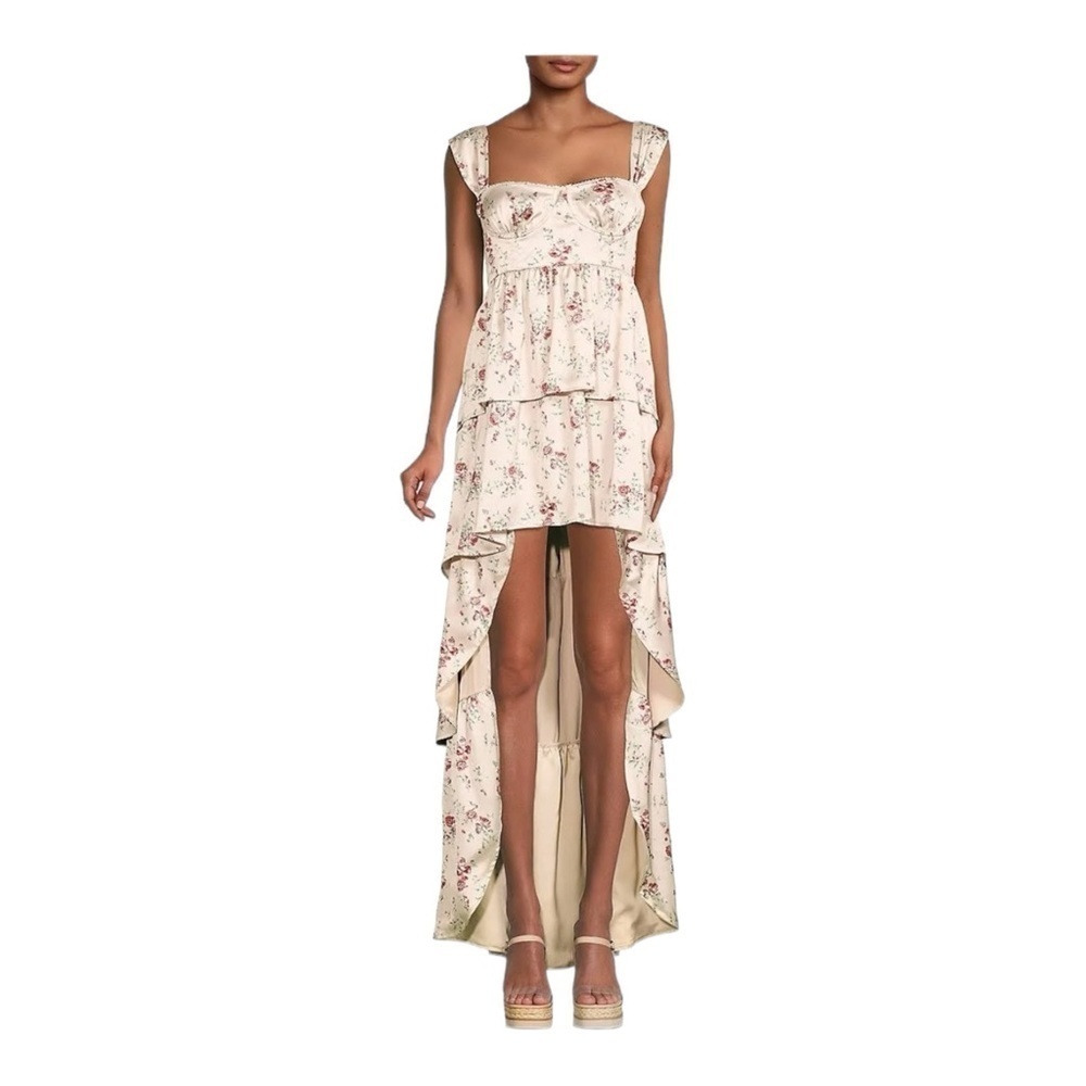 WeWoreWhat Corset High Low Maxi in Dainty Floral Size 2 NWT